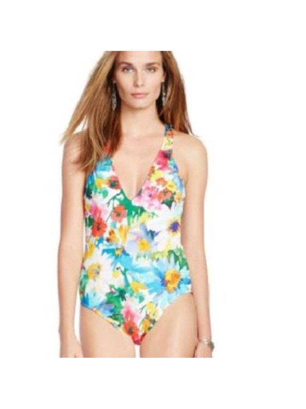 Polo Ralph Lauren Floral One-piece Swimsuit, Size L